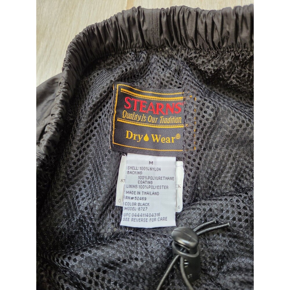 Stearns Dry Wear Black Waterproof Rain Pants Mesh Lined Outdoor Size M GUC - Picture 4 of 12